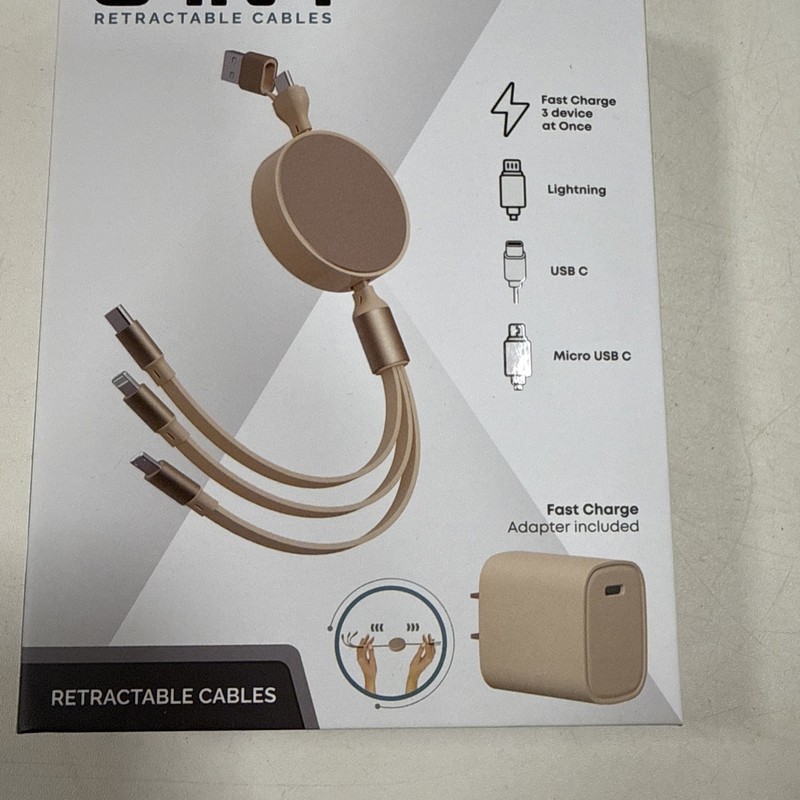 NEW Phunkee Tree 6-In-1 Retractable Cable SWEET SOUR TECH W/ FAST CHARGE ADAPTER gallery