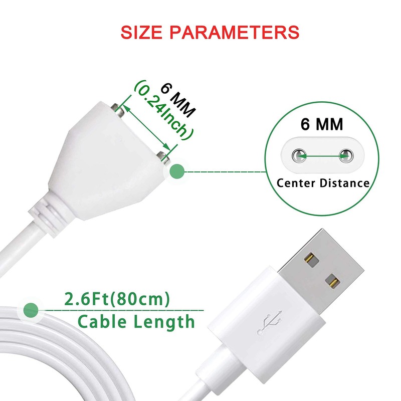Magnetic USB Charger DC Cable Replacement Charging Magnet Cord (6Mm/0.24In) 3.3F gallery