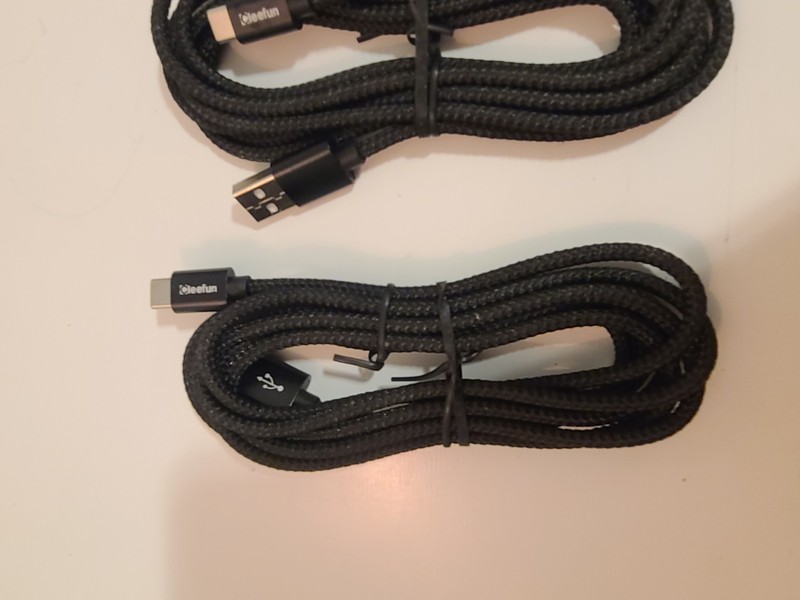 Selling 2 braided CLEEFUN USB-A to USB-C cables – 6ft each.✅ Strong braided…