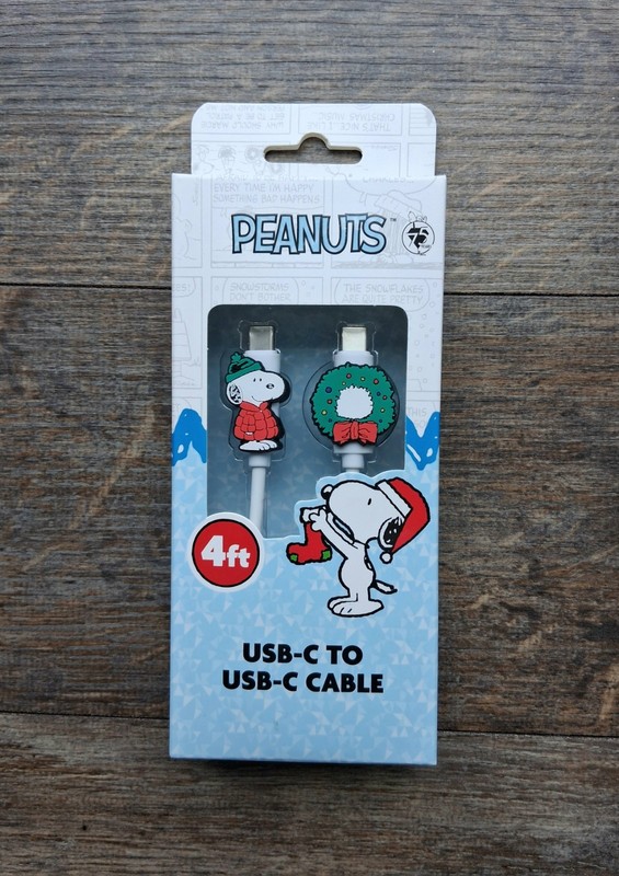 Peanuts USB-C Charging Cable – Snoopy 4FT Data/Sync Cord