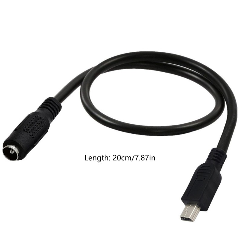 DC Power Jack Female to Mini USB 5pin Male DC Power Supply Extension Cord Wire gallery