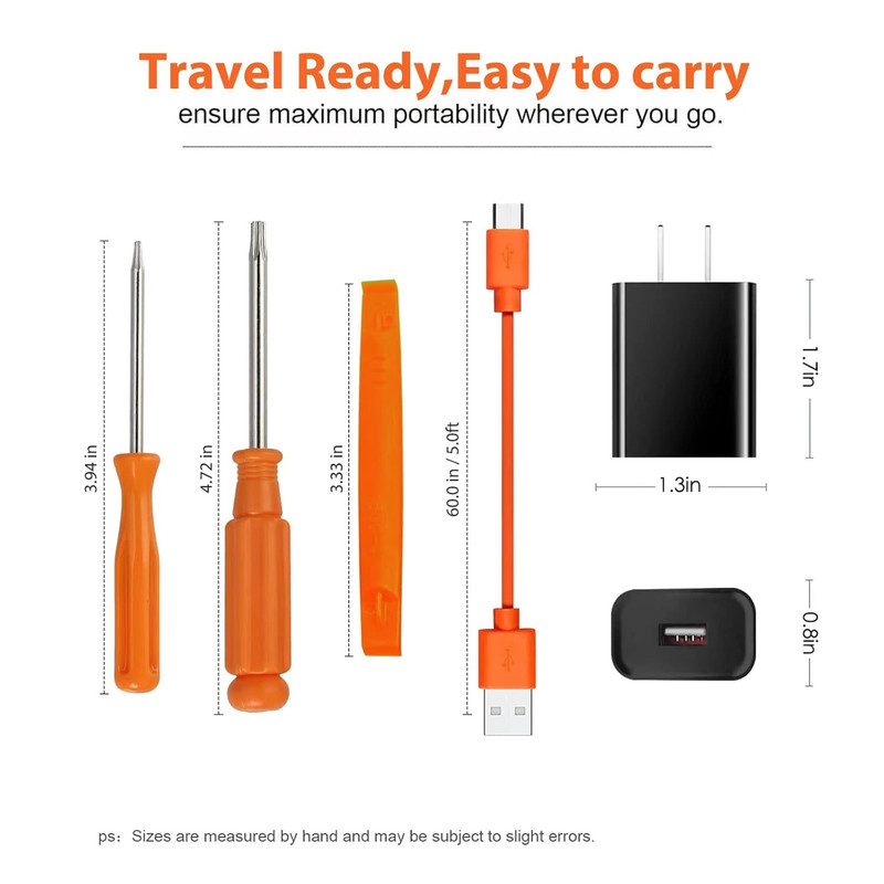 Fast Wall Charger Charging Cable Cord & Replacement Ring Doorbell Orange gallery