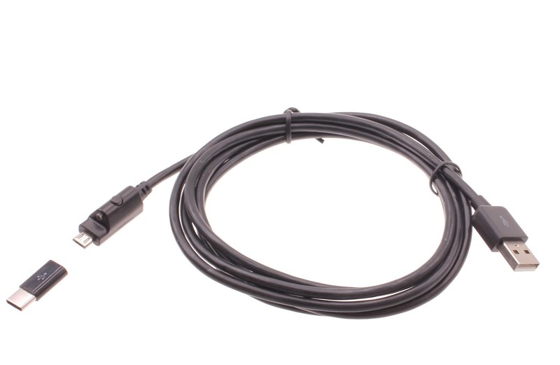 For Galaxy Z Flip7/FE - 2-in-1 6ft Long USB Cable Micro-USB and USB-C Type-C gallery