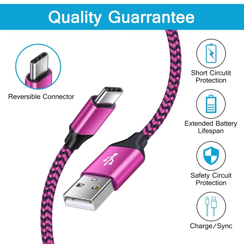 USB Cable Fast Charging Charger Cord 3 Pack Android Wire for Moto G Stylus/Pl... gallery