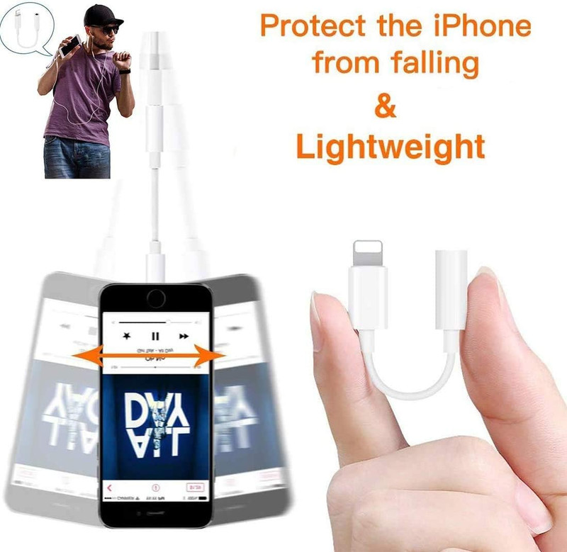 [Apple Mfi Certified] Lightning to 3.5 Mm Headphone Jack Adapter, 2 Pack Earphon gallery