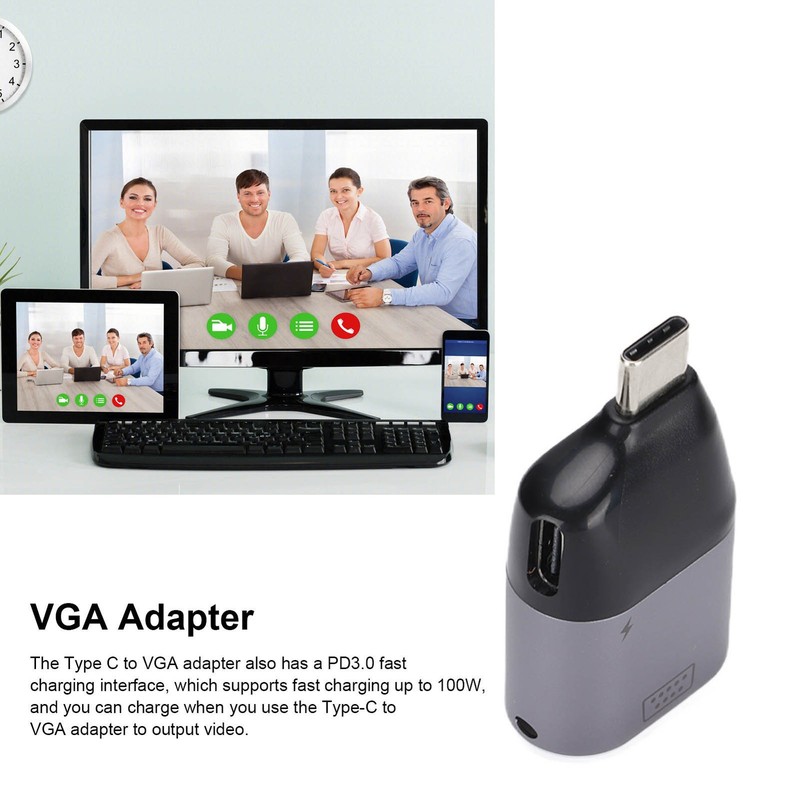 JORINDO Type C To VGA Adapter Fast Charging Portable Durable Adapter With P IXTX gallery