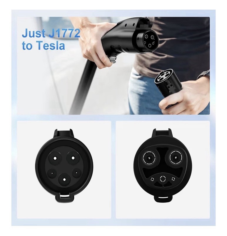 FOCSPROD J1772 to Tesla Charger Adapter, Max 80A 250V Fast Charging J1772 to ... gallery