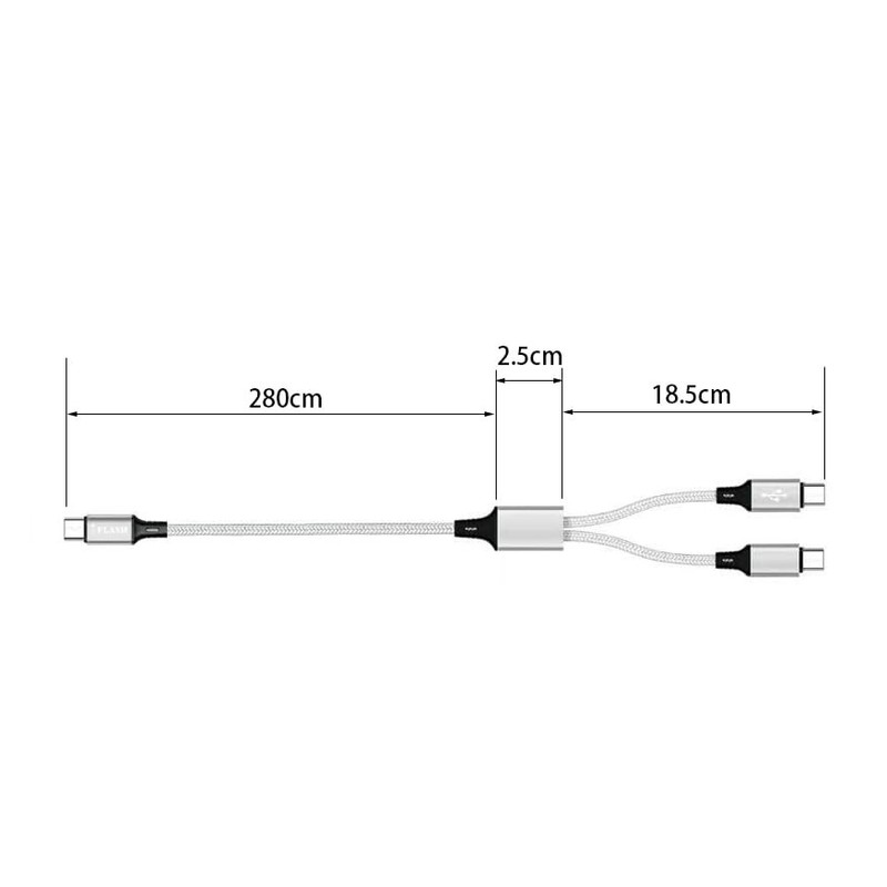 9 Feet Dual Port USB C Splitter Charging Cable - Power up to Two USB C Device... gallery