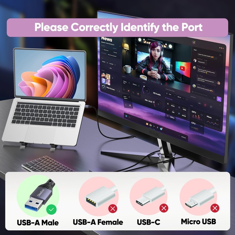 USB to USB Cable 15 Feet, 5Gbps Long USB 3.0, 15W A to Cord Data Transfer & F... gallery