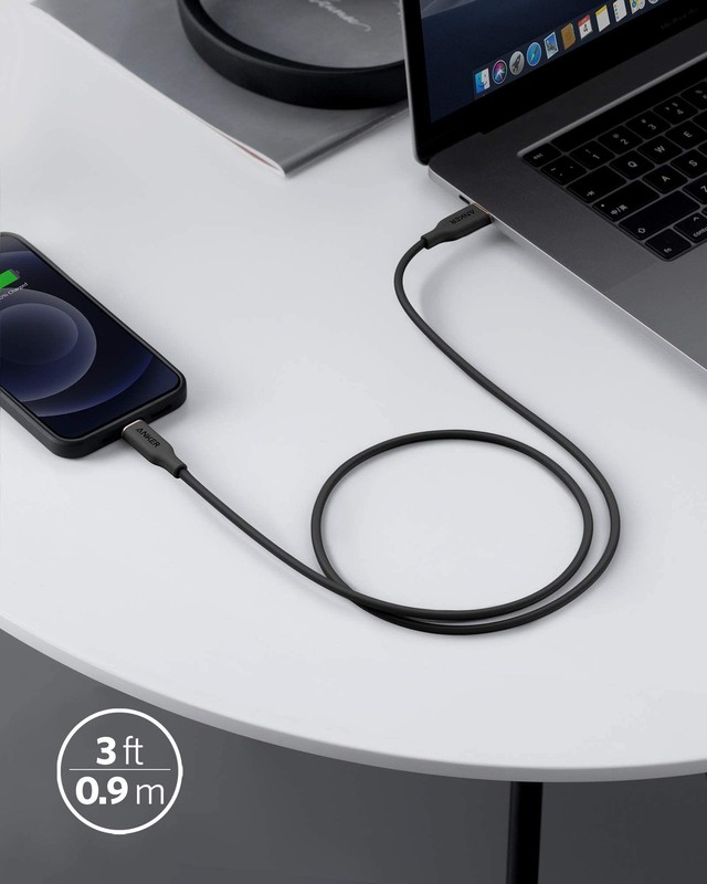 USB C to Lightning Cable MFi Certified Premium Silicone Fast Charging Cord 3ft gallery
