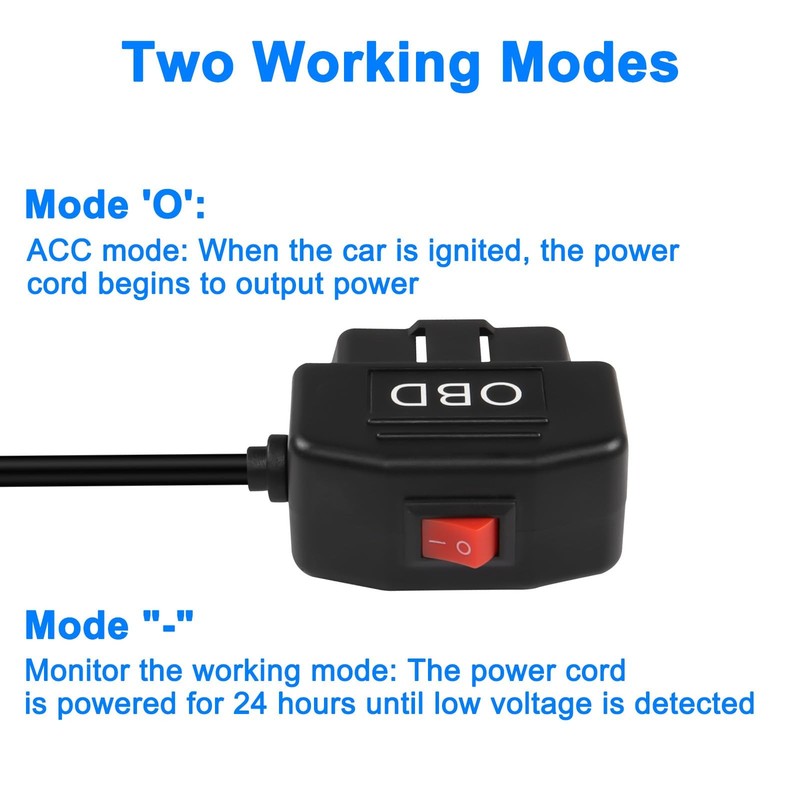 XMSJSIY OBD Power Cable for Dash Camera Type C OBD2 Power Cable Adapter Hardwire gallery