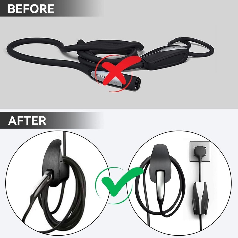 Tesla Charging Cable Organizer,Wall Mount Connector Holder, Charger Cable Holder gallery