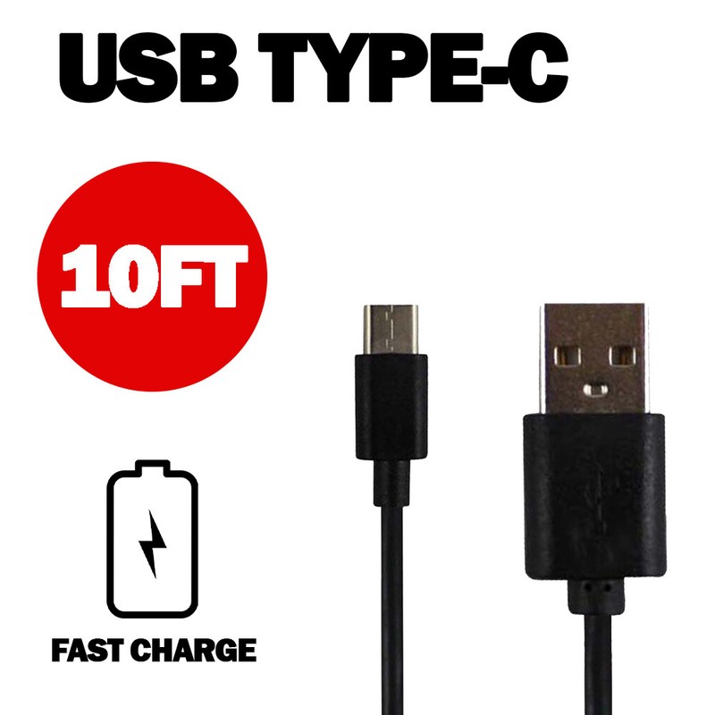 For Samsung Galaxy A10e A20 A30 A50 A60 A70 Type C 10FT Charging Cable Charger