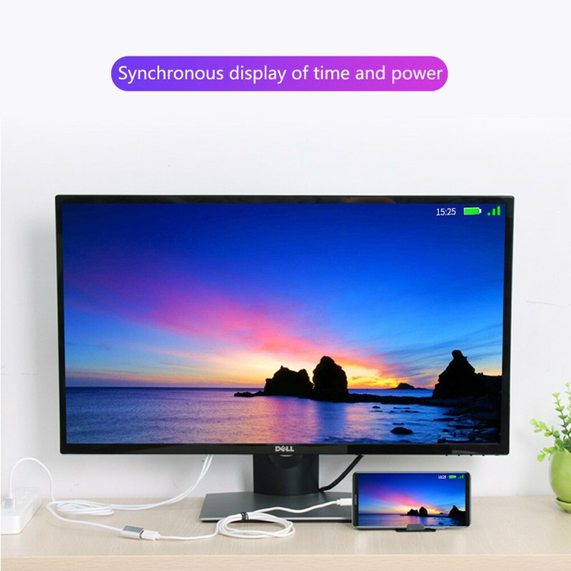 1080P HD-MI Adapter Cable Mirror Phone to TV/Projector/Monitor for iOS Android gallery