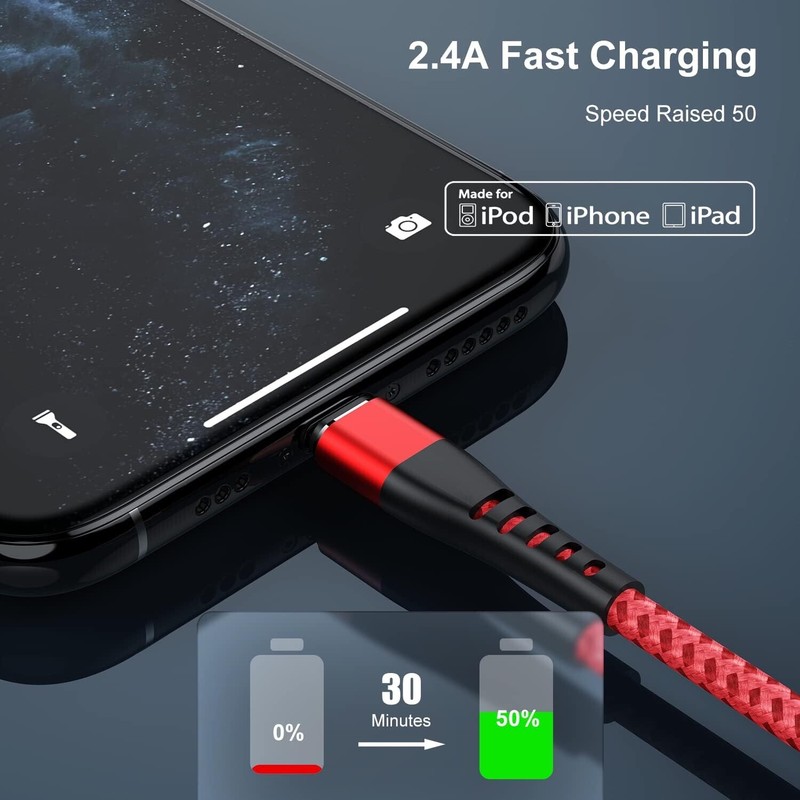 iPhone Charger Cable 10ft 3Pack Apple MFi Certified Fast Charging For 14/13/12…… gallery