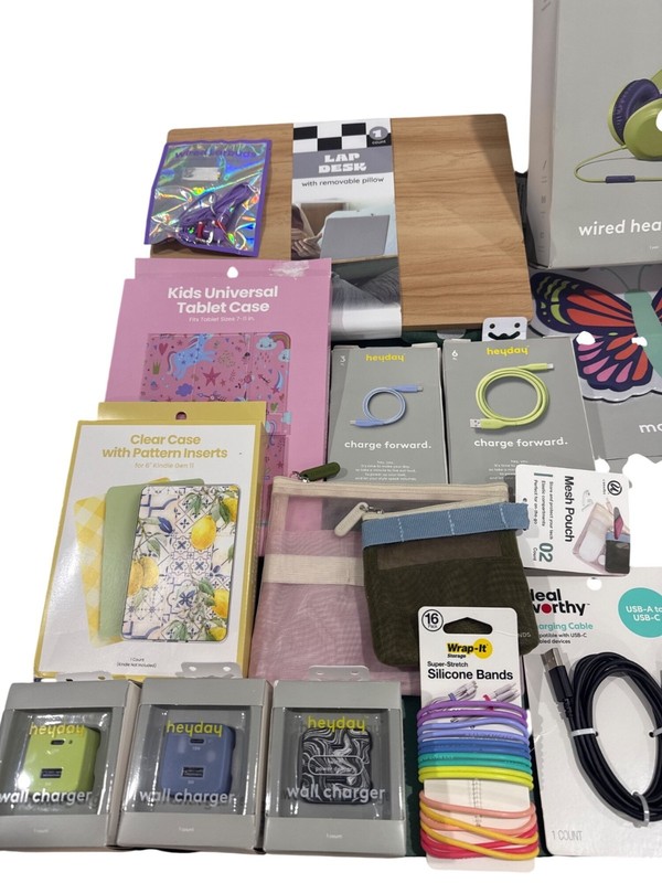 20-Piece Tech Accessory Bundle – Chargers, Cables, Earbuds, Tablet Case & More! gallery