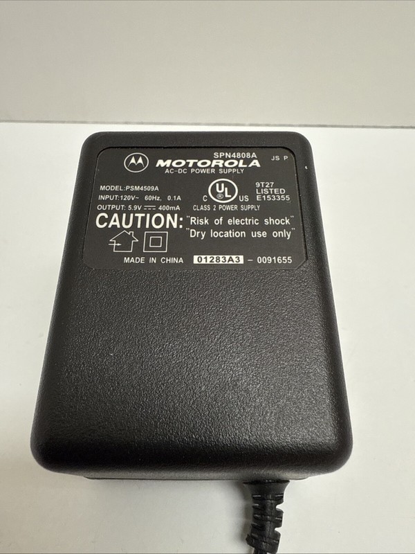 Motorola PSM4509A AC Adapter Power Supply Charger 5.9 Volts 400mA for Cellphone