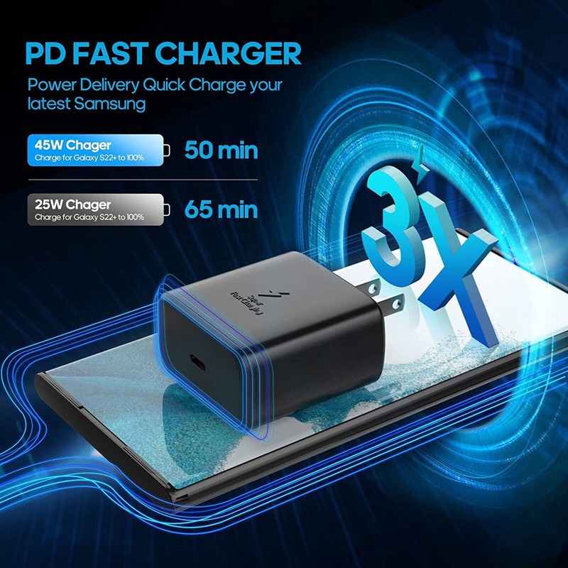 45W USB-C Super Fast Wall Charger&6FT Cable For Samsung Galaxy S23 S22 S21 Ultra gallery