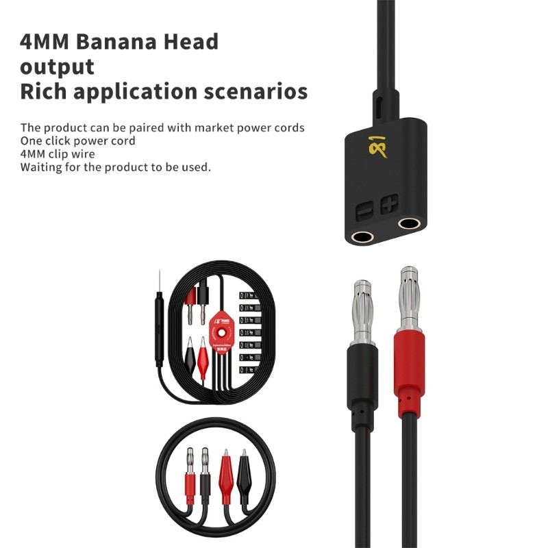 5V Power Cable Cord With 4mm Banana Plug For Mobile Phone Motherboard Repair gallery