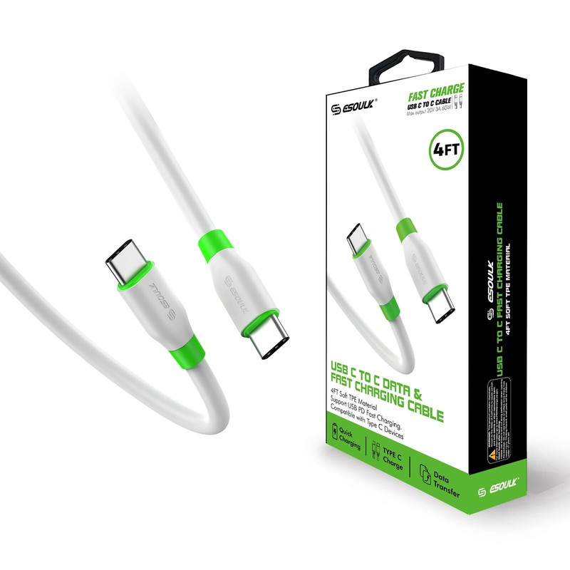 Esoulk 4ft C to C Cable Type C Fast Charging, Compatible for MacBook Air iPad gallery