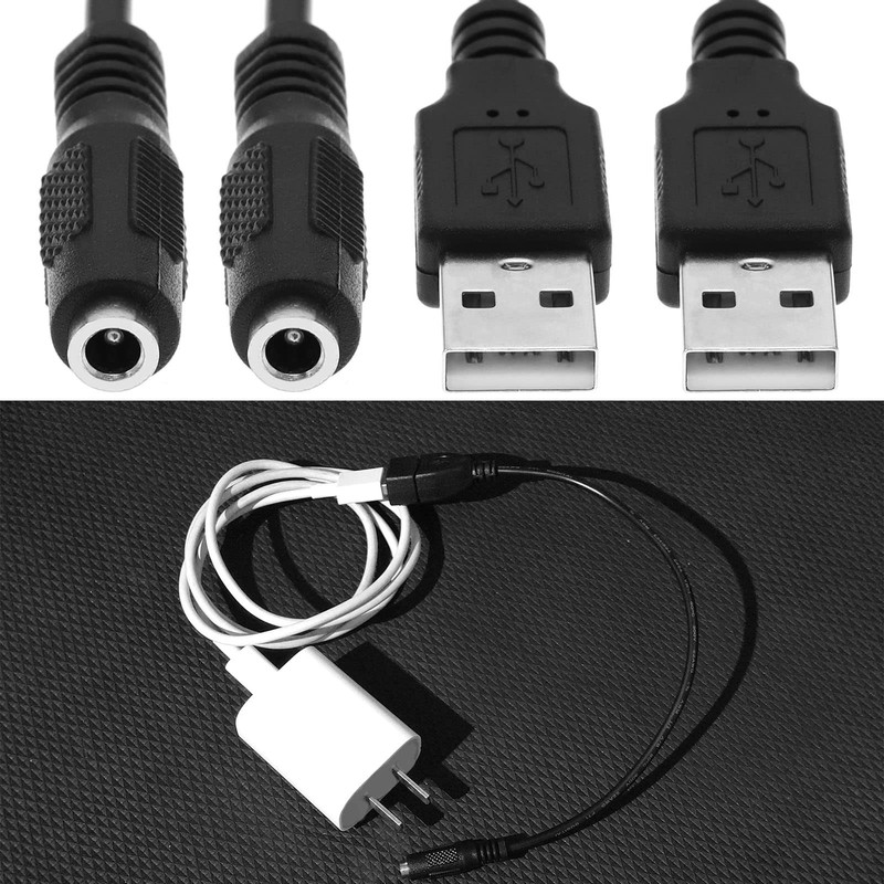 2Pcs USB to DC 3.5x1.35mm Port Cable 5V DC Power Charging Cord USB 2.0 to DC ... gallery