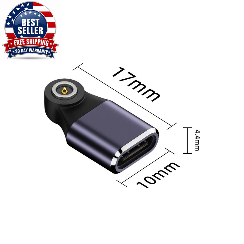 Type-C to Smart Ring Charging Adapter with a round Connector and Magnetic Functi gallery