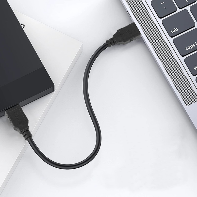 6 Ft/2M Black USB 2.0 Type A Male To Type A Male Extension Cable Cord gallery