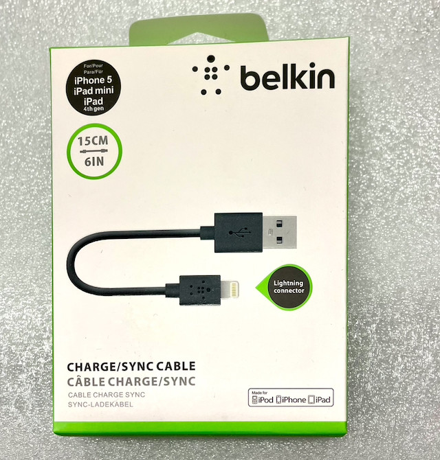 Belkin Charge/Sync Cable 15cm/6in
