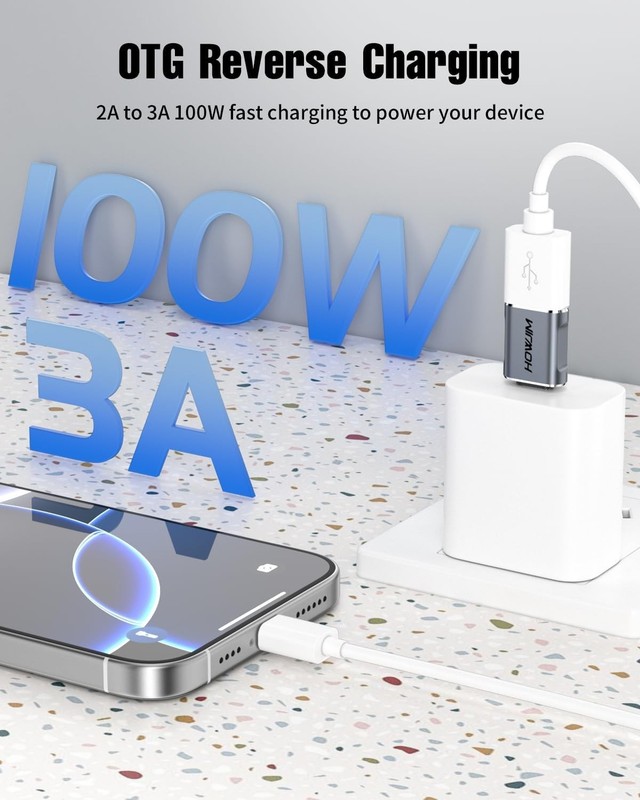 USB C to USB Adapter 2 Pack,10Gbps Data Transfer Fast Charging,USB C Male to ... gallery