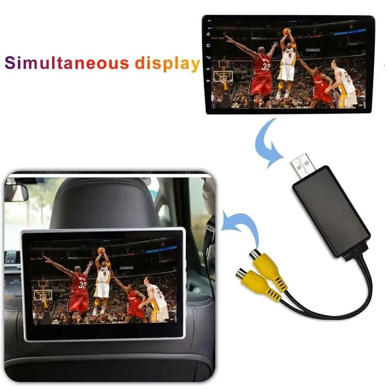USB to CVBS Video Output Adapter 2 CVBS Output USB to RCA Cable DC 5V for And... gallery