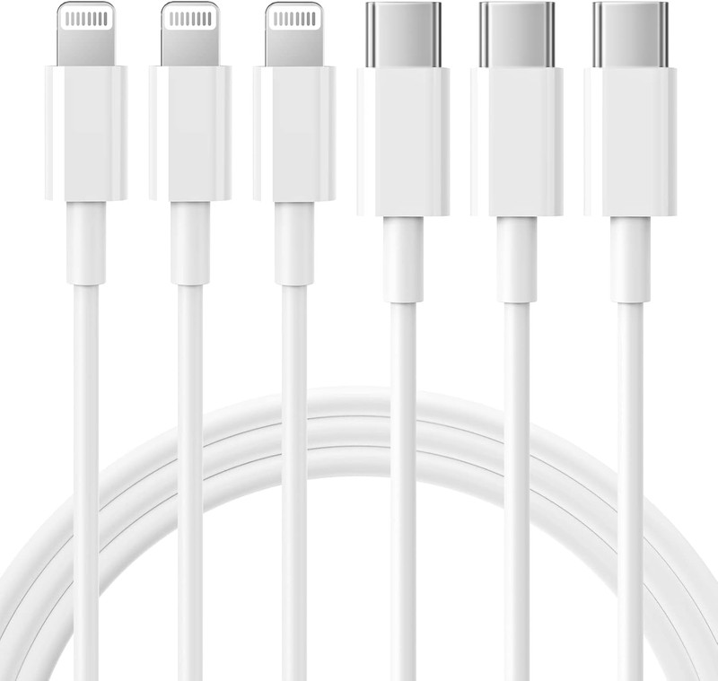 Rctech USB C to Lightning Cable 3Pack 6FT [Mfi Certified] Iphone Fast Charger Ca gallery