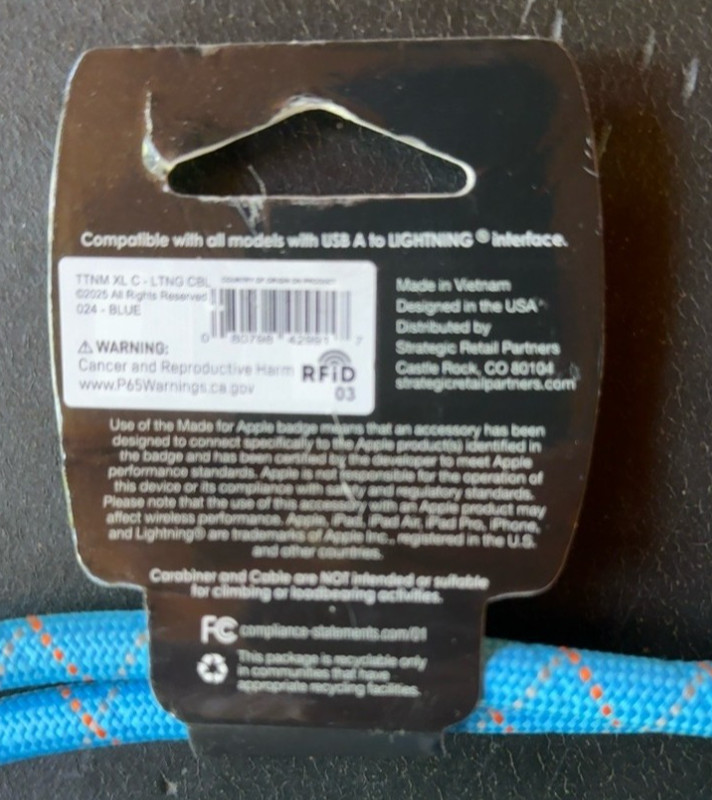 Celltronix Titanium 8FT USB-C Charging Cable Lot of 3 New gallery
