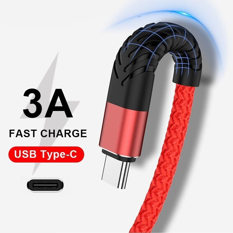 Heavy Duty Braided USB C Type-C Fast Charging Data Sync Charger Cable Long Cord gallery