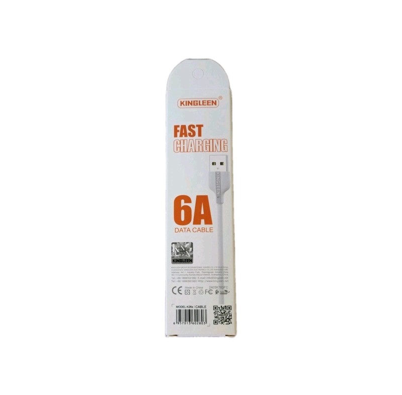 LOT OF 100 KINGLEEN 3FT White 6A FAST Charger USB C Type Cable gallery