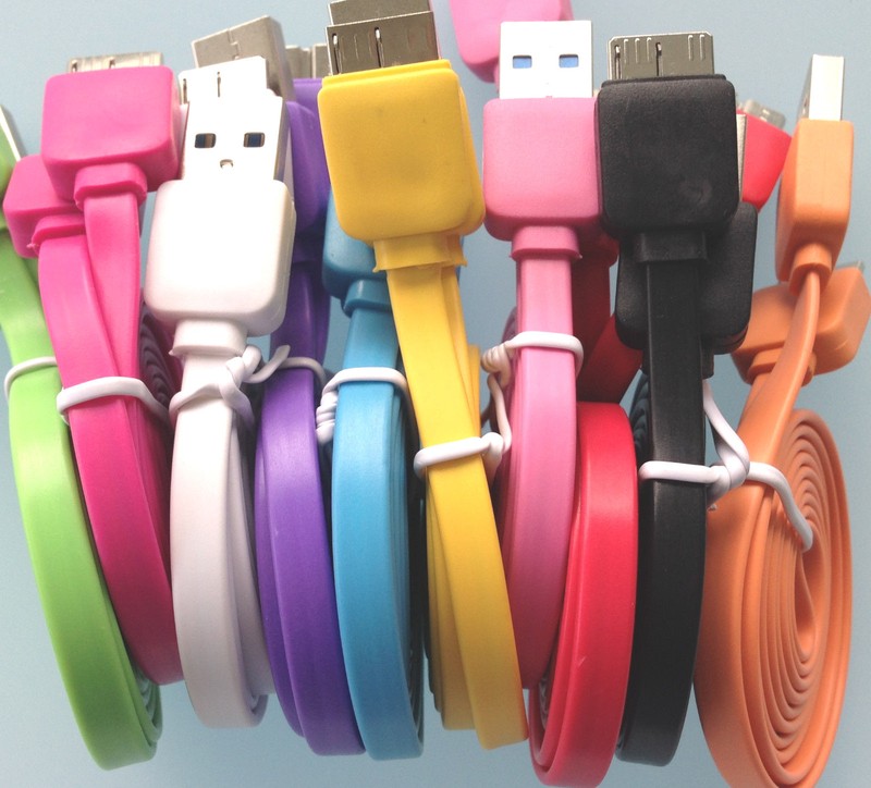3ft flat noodle USB 3.0 Data Sync charger Cable FOR samsung galaxy s5 & note 3