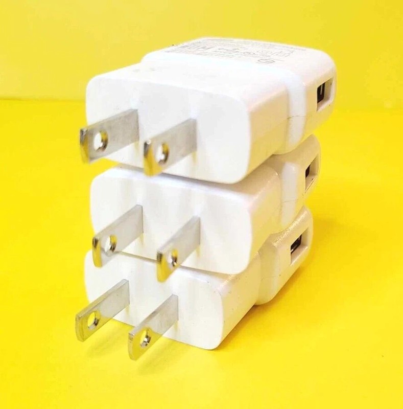 LOT 3x 100% GENUINE SAMSUNG WALL PLUG CHARGER USB AC POWER ADAPTER ETA0U61JWE gallery