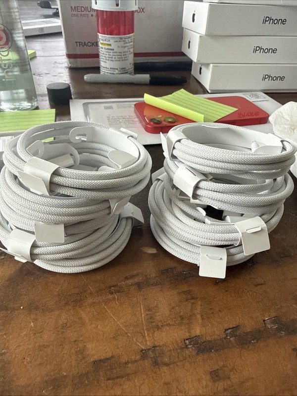 2 x NEW Original Apple USB-C to C Braided Charging Cable for iPad iPhone 15 ,16 gallery