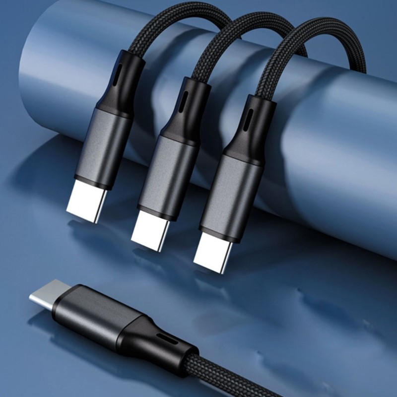 Universal Multiple Ports Charging Cable with USB Type C Connector for Phone gallery