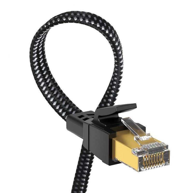 Orbram Cat 8 Ethernet Cable 50 ft, Nylon Braided High Speed Heavy Duty