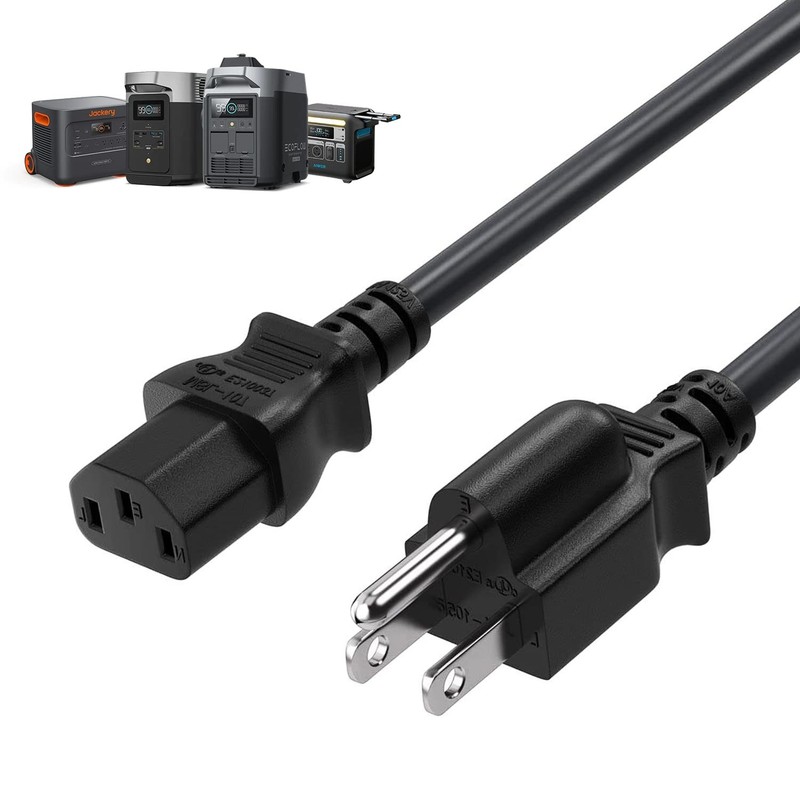 Heavy-Duty 14AWG Fast Charger Cable for Power Stations, 6FT Universal AC Cord gallery
