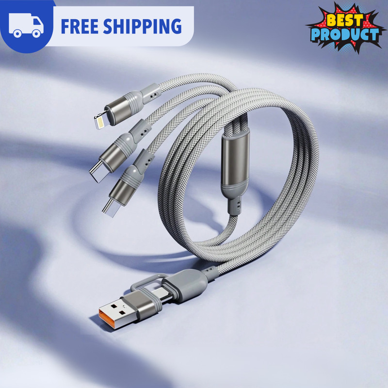 3in2 100W Fast USB Charging Cable Universal Multi Function Charger Cord WHOLESAL gallery