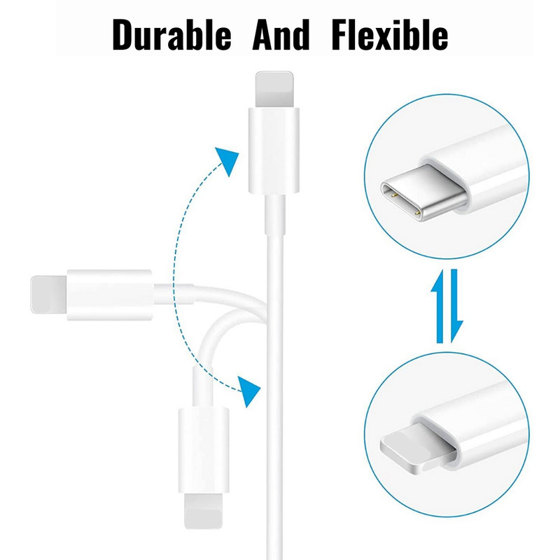 Fast Charger USB C Charging Cable for iPhone 14 13 12 11 Pro Max XR X 8 7 6 iPad gallery