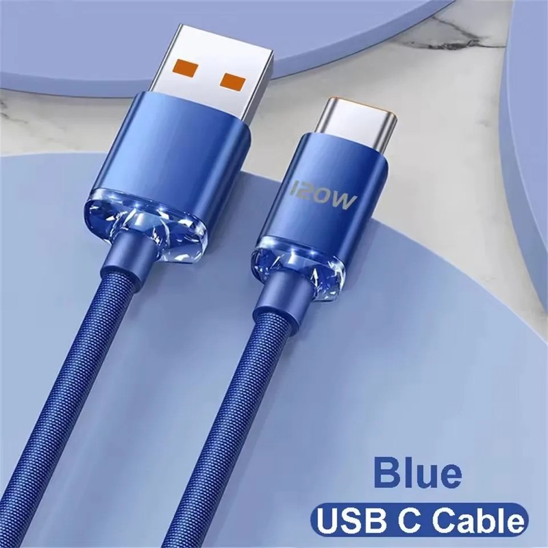 120W USB A to USB C Fast Charging Cable PD Quick Charge Data Cord Universal gallery