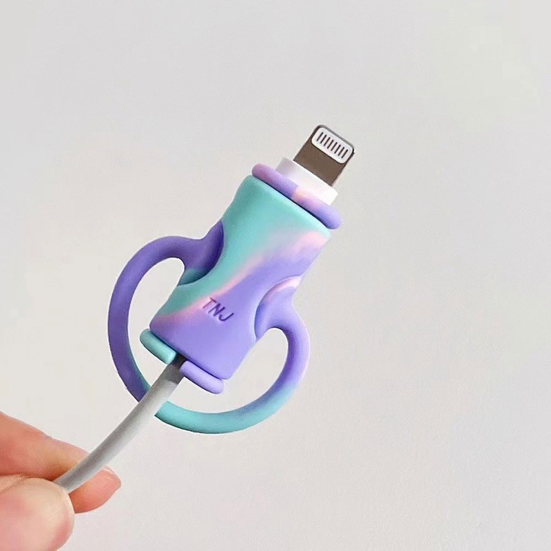 Mini 2 in 1 Data Cable Protector Cover,Cute Cable Winder Protection Tool OY gallery