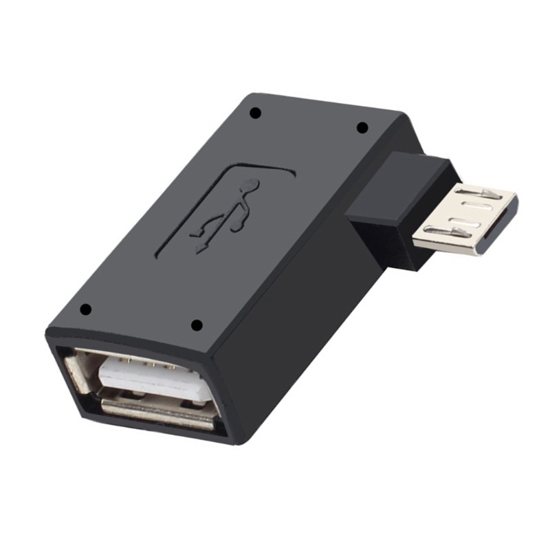 MicroUSB OTG Converter Male to Female with ABS Housing for Accessory Access