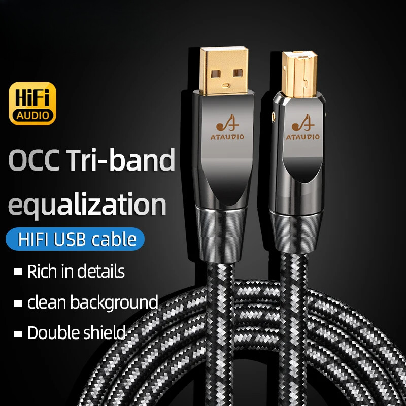 For Amplifier DAC Hi-end 7N OCC USB A-B A-C B-C C-C Jack Connector Audio Cable gallery
