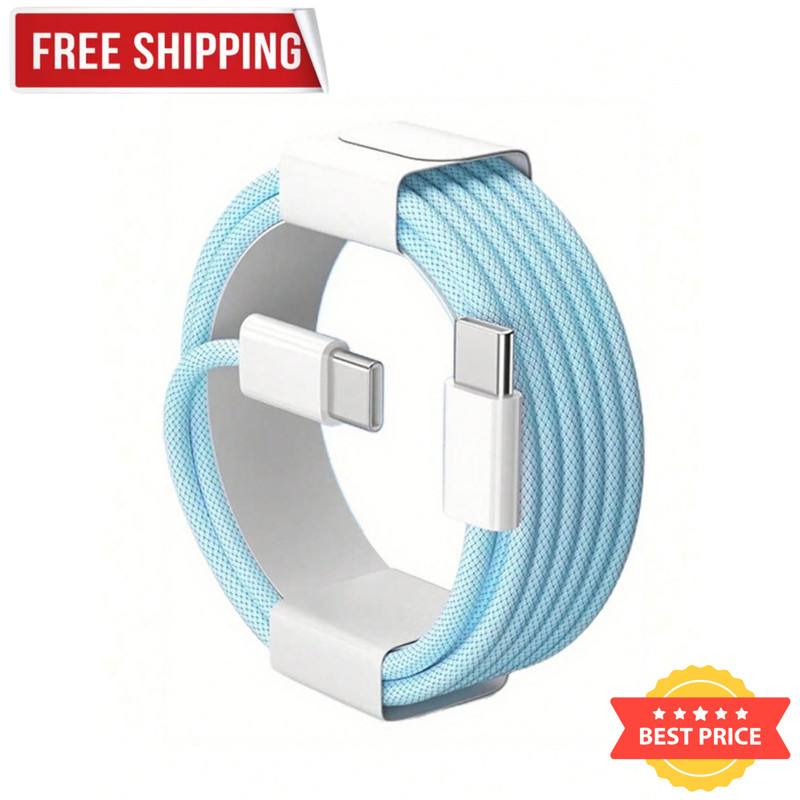 60W USB C to C Fast Charge Cable 3/6/10FT iPhone 17 16 15 Samsung iPad Type C