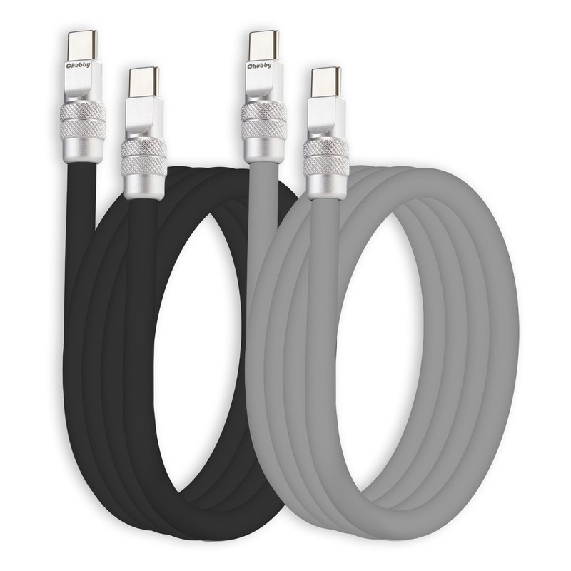 Couple Chubby 2 Pack 240W USB C Cable Extra Thick Silicone Fast Charging Cabl…