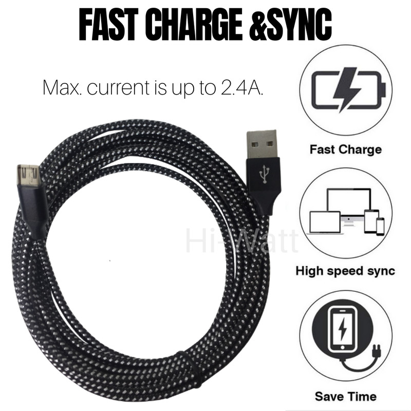 USB to Micro-USB Cord Braided Data Cable Android Phone For LG Google Tablets Lot gallery