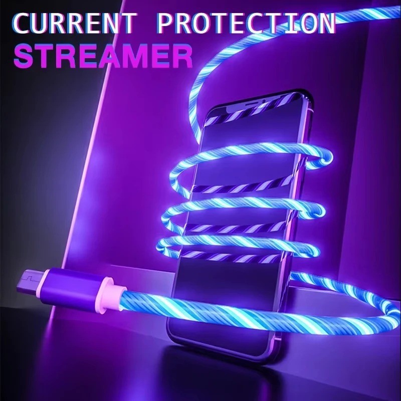 LED Light USB-A to USB-C Fast Charging Cable – Luminous Nylon Cable 1m/2m gallery